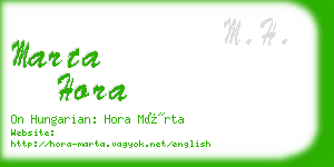 marta hora business card